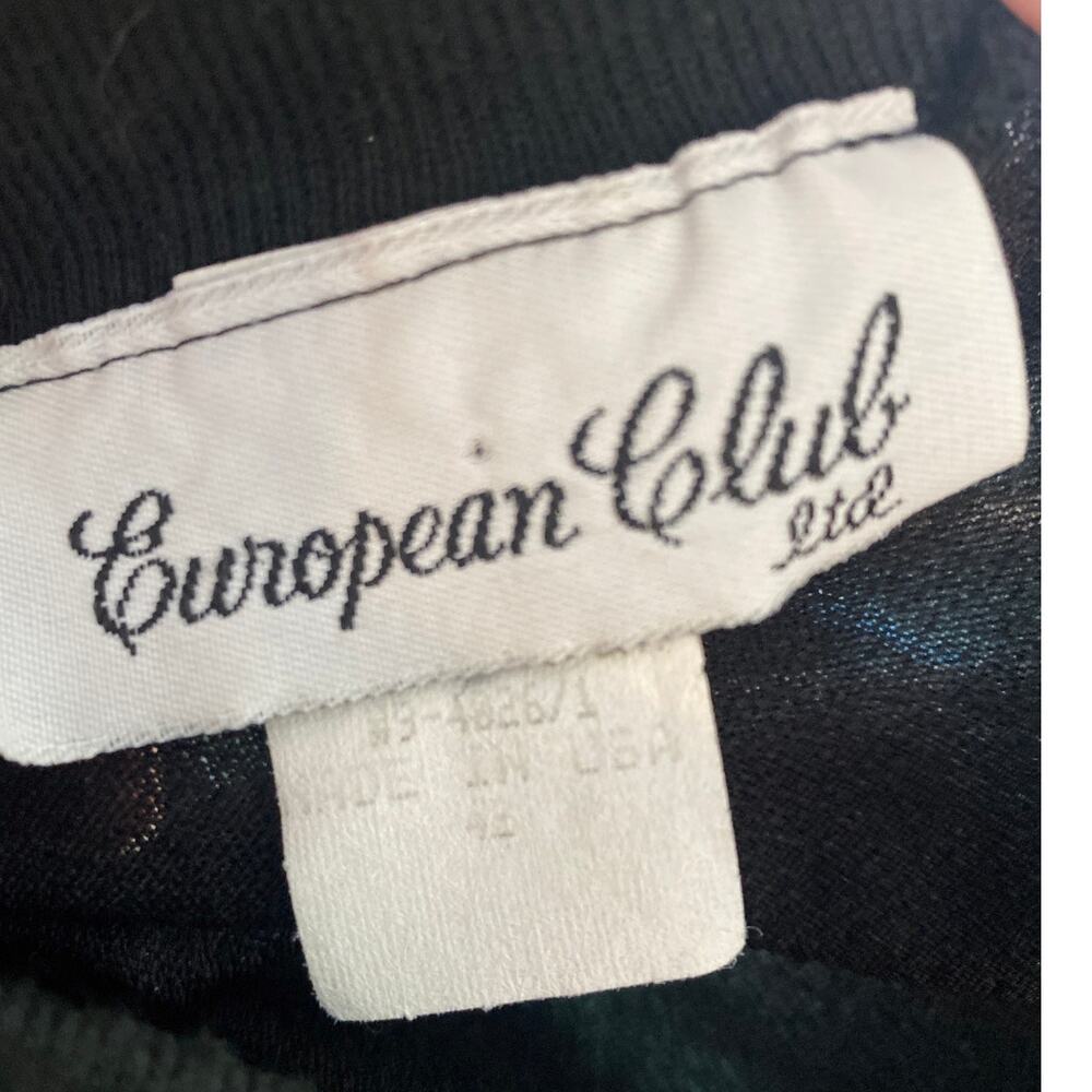 European Club LTD. Black Gold Lightweight Jacket Vintage 90'S Y2K Disco Retro - Picture 4 of 8